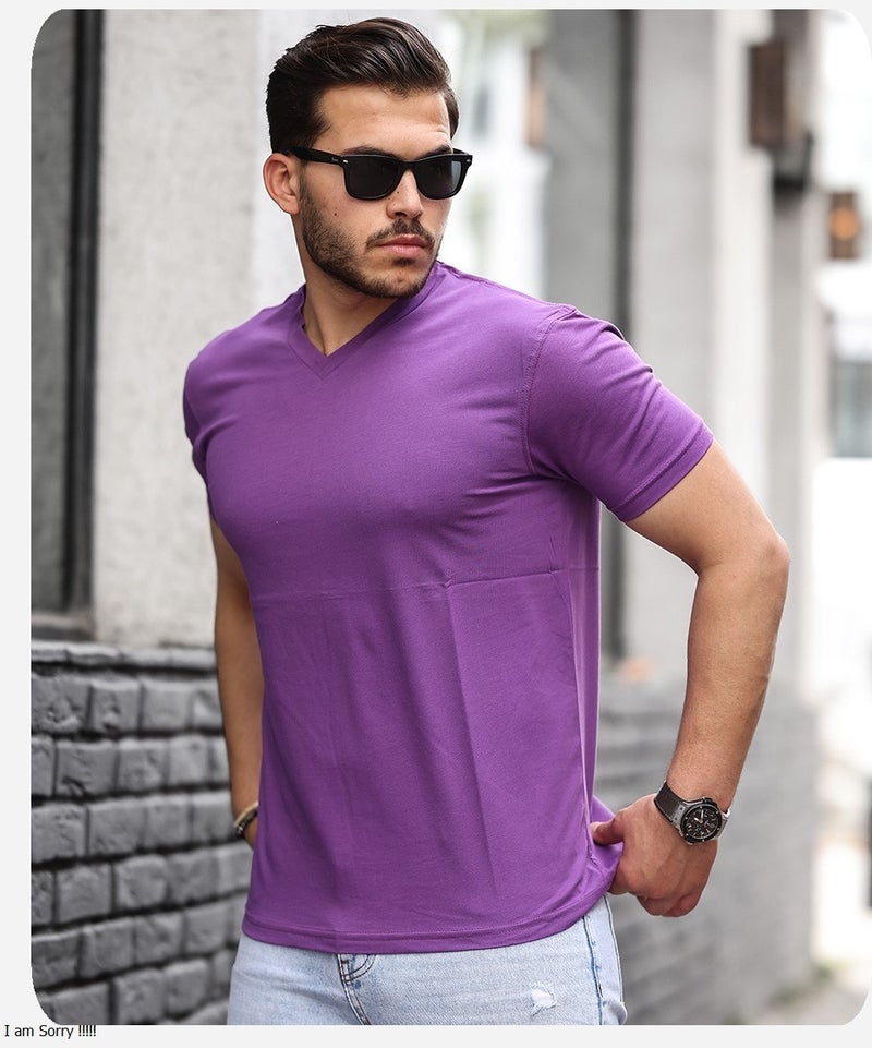 Sportlife Cotton V Neck T-shirt - Image 1