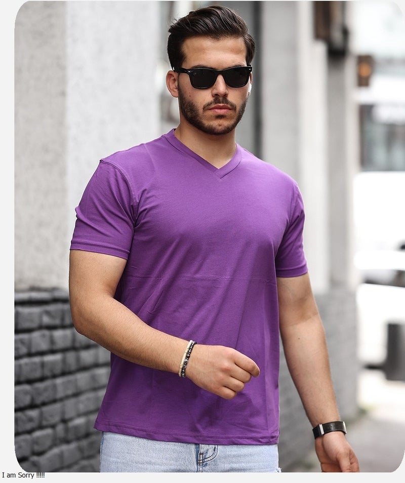 Sportlife Cotton V Neck T-shirt - Image 2