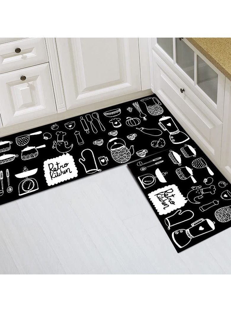 Y&D YumLock Washable Kitchen Rugs and Mats Set of 2 Piece 40x60 + 40x120cm Japanese HMK01001 - Image 5