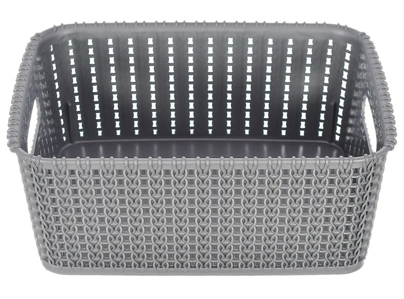 Kuber Industries Multipurposes Large M 20 Plastic Basket, Organizer for Kitchen, Countertops, Cabinets, Bathrooms Without Lid- Pack of 2 (Grey) -46KKM096 - Image 3