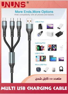 UNUNS OTG Adapter Cable Kit(9-in-1),Multi USB Charging Cable(3-in-1),USB To USB C,USB C To USB C Cable,USB C To Lightning/Micro USB Adapter,USB Nylon Braided Cable For Phones,Laptop,Tablet  - Image 5