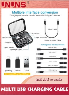 UNUNS OTG Adapter Cable Kit(9-in-1),Multi USB Charging Cable(3-in-1),USB To USB C,USB C To USB C Cable,USB C To Lightning/Micro USB Adapter,USB Nylon Braided Cable For Phones,Laptop,Tablet  - Image 2