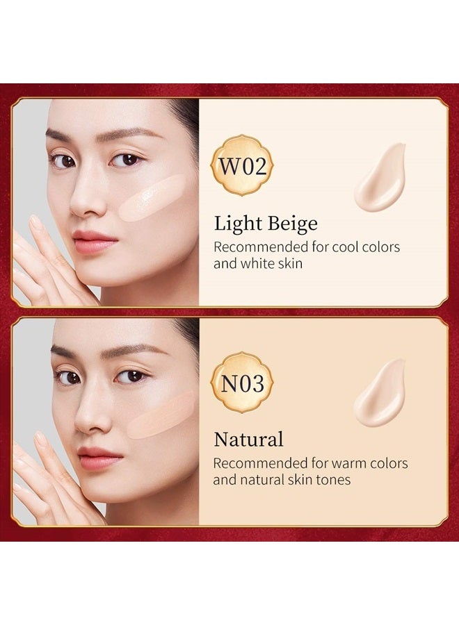 ZEESEA [Palace Identity Air Cushion BB Cream Moisturizing Foundation Waterproof Concealer Long Lasting Brighten Makeup Natural Cover (N03#Natural)  - Image 5