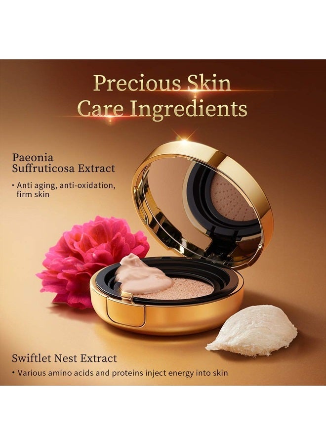 ZEESEA [Palace Identity Air Cushion BB Cream Moisturizing Foundation Waterproof Concealer Long Lasting Brighten Makeup Natural Cover (N03#Natural)  - Image 3