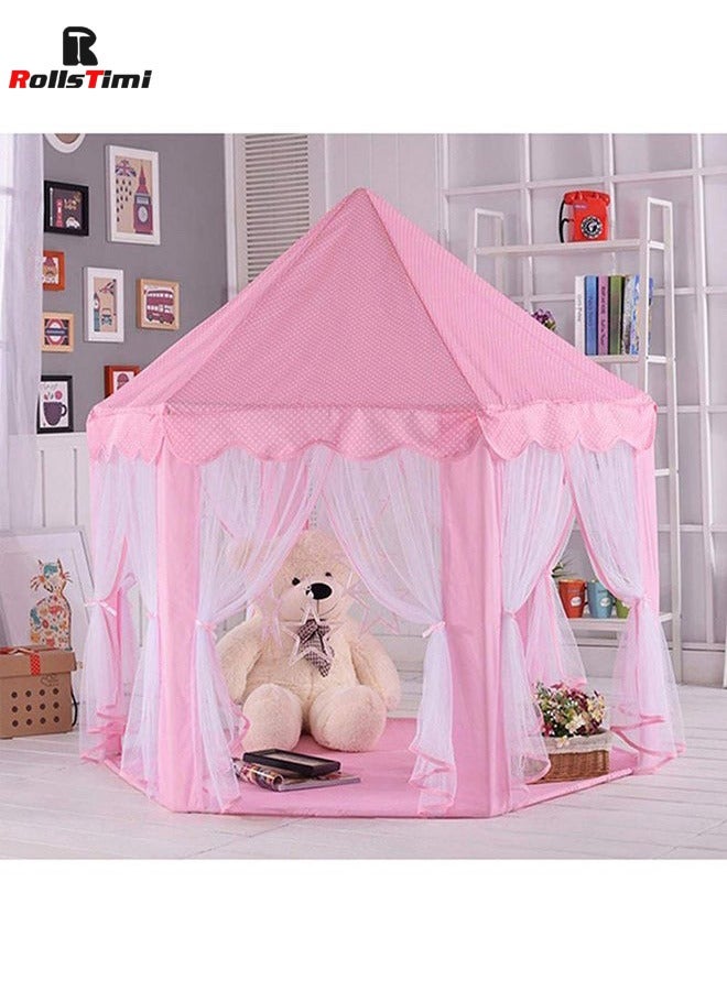 رولستيمي داخلي تول سداسية خيمة الفتيات زينت مسرح الأميرة تلعب القلعة خيمة لعبة البيت - Image 1