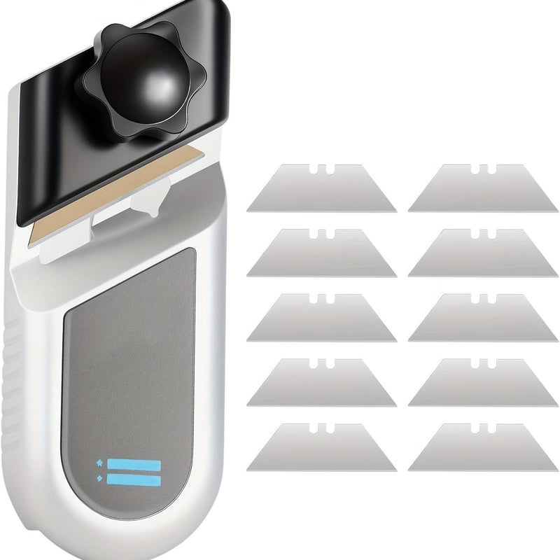 Silver 45 90 Degree Trimming Tool Gypsum Board Chamferer Manual Angle Hand Plane Plasterboard Fast Cutter With 10 Blades For Woodworkers - Image 1