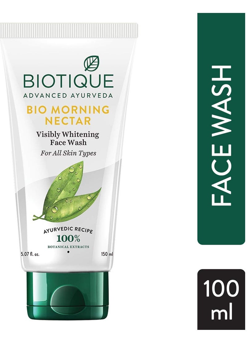 Biotique Morning Nectar Face Wash Moisturizing Nourishing Flawless Skin Wild Turmeric Neem All Skin Types 150ml - Image 1