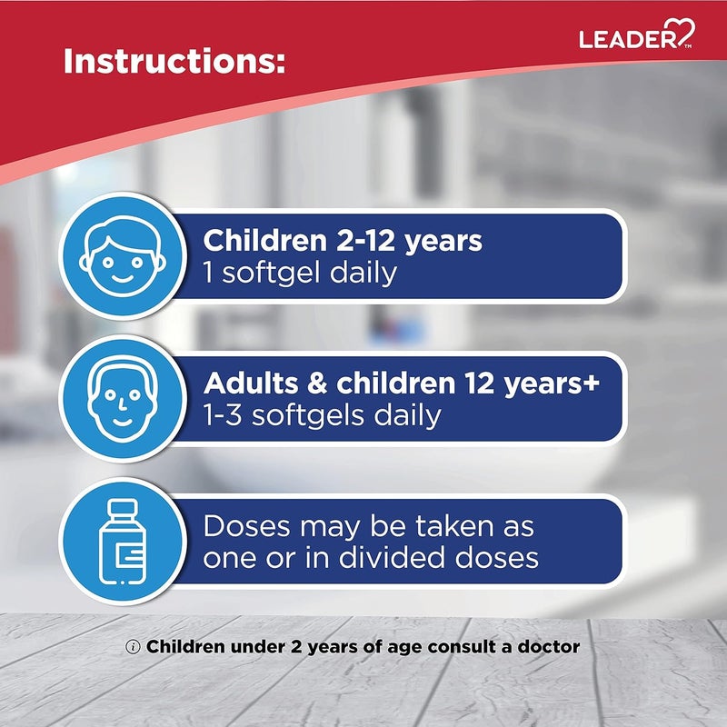 Leader ملين البراز ليدر 100 ملغ دكوسات الصوديوم ملين البراز لتخفيف لطيف وموثوق 250 كبسولة لينة - Image 5