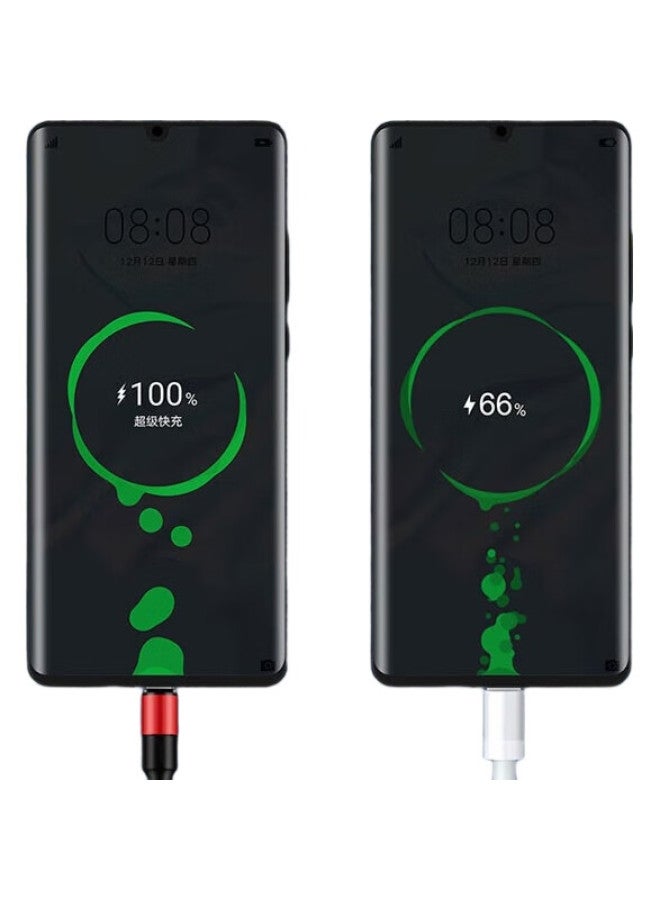 Oksj Data Cable Three-In Charger Cable, One-To Type-C, Apple Car Multi-Functional 5A Fast Charging Extension, Suitable For Huawei/Xiaomi/Android Phones, 1.2 Meters - Image 1