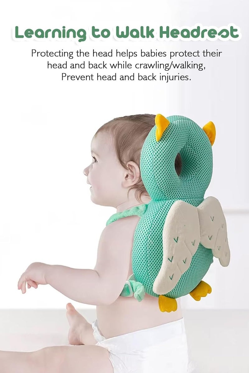 Flushrenic Backpack Head Protector,Baby Head Protector,Head Safety Protector Pad for Baby Toddler Walker,Head Safety Protector Pad Back Cushion,Toddler Backpack Safety Products (Blue) - Image 5