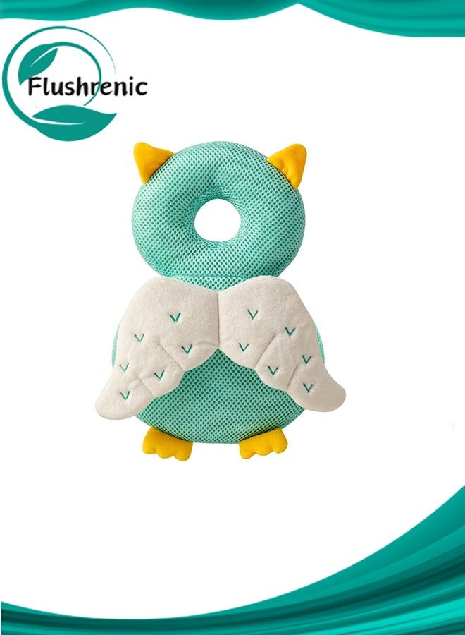 Flushrenic Backpack Head Protector,Baby Head Protector,Head Safety Protector Pad for Baby Toddler Walker,Head Safety Protector Pad Back Cushion,Toddler Backpack Safety Products (Blue) - Image 1