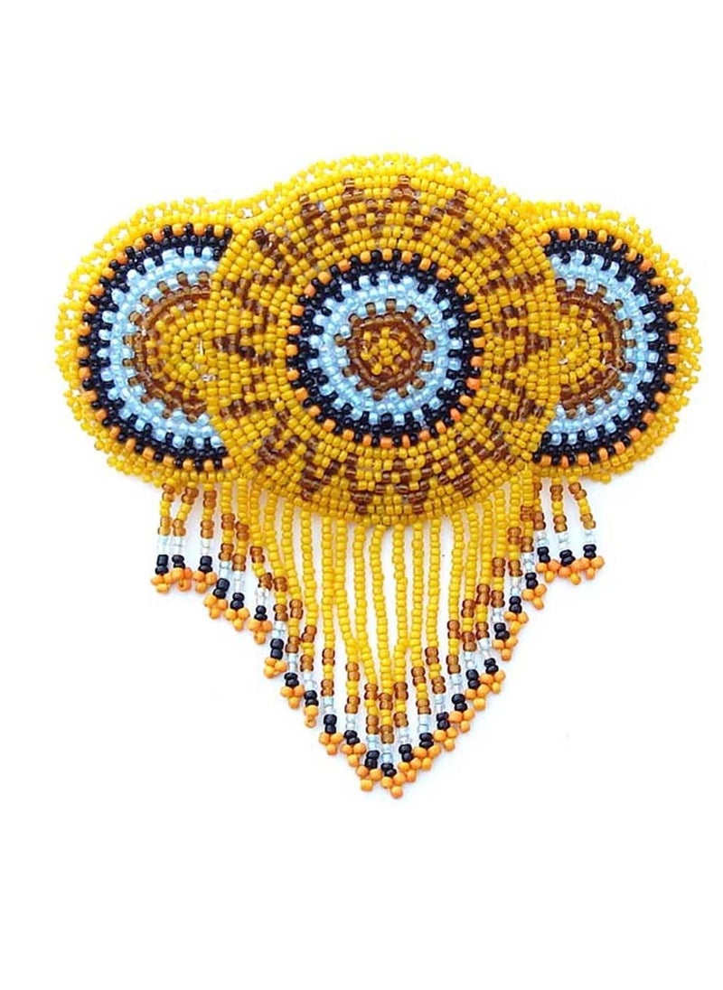 La vivia - Handmade Beaded hair Clip/Barrette.Seed Beaded Native American Style Beaded Hair Barrette for Women.Suitable for Different Occasions & Gifting. - Image 1