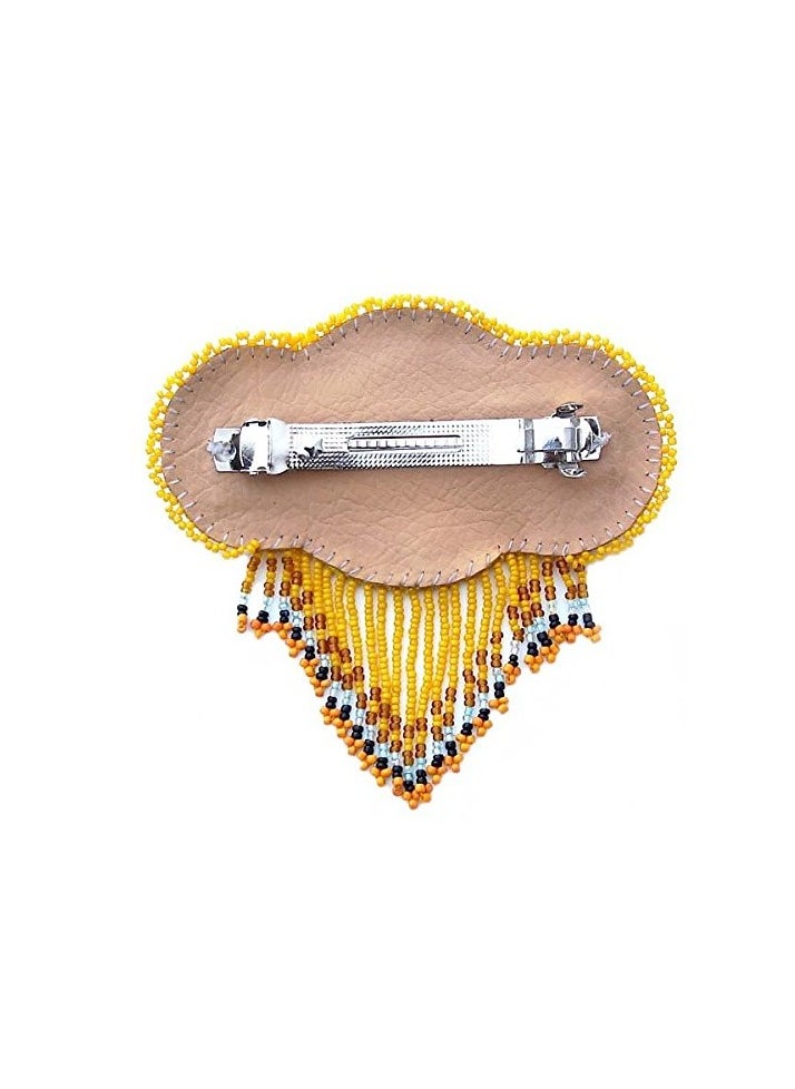La vivia - Handmade Beaded hair Clip/Barrette.Seed Beaded Native American Style Beaded Hair Barrette for Women.Suitable for Different Occasions & Gifting. - Image 1