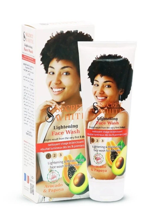 سيكريت وايت سيكرت وايت غسول تفتيح الوجه بالأفوكادو والبابايا 125 مل - Image 1