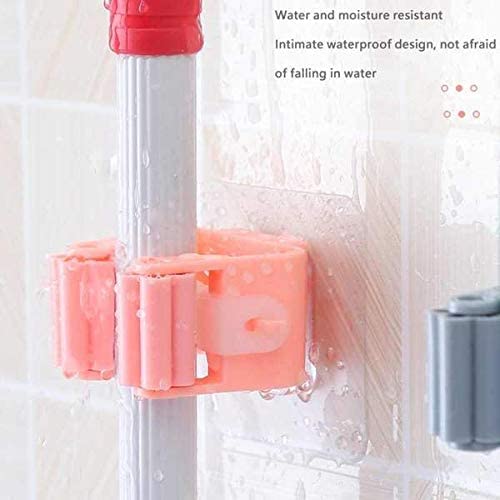 AG E-Com AG ECom Mop and Broom Holder Wall Mounted Magic Sticker Series Self Adhesive Broom Organizer Multipurpose Tools Pack of 4 - Image 2