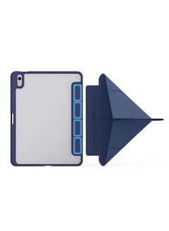 Terra iPad Terra 10.9 Air 4/5 / 2021/2022 Case with Smart Pen Holder Slim Smart Cover with Kickstand 2 in 1 Blue/Clear  - Image 1