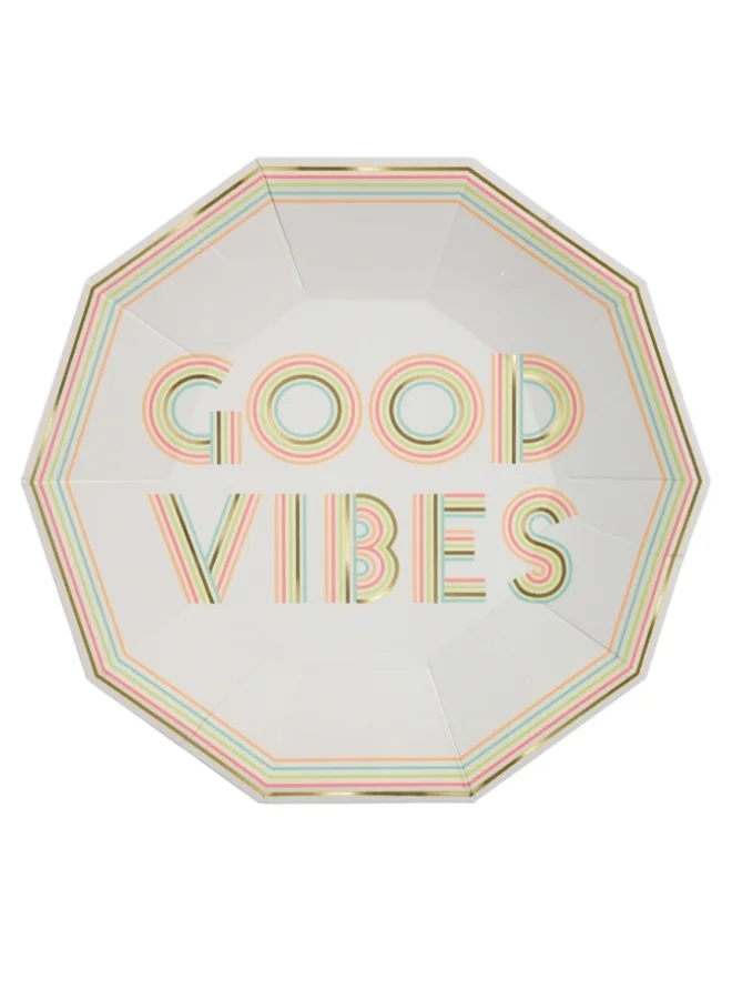 Meri Meri Good Vibes Plates Large