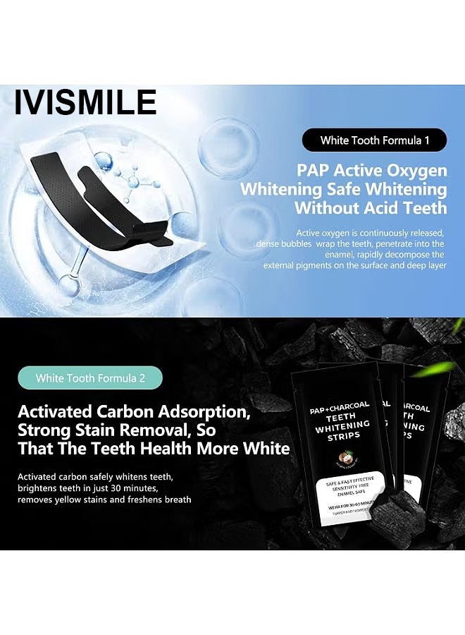 إيفيسميل شرائط تبييض الأسنان ، 28 شريطا فرديا لتبييض الأسنان الحساسة ، مجموعات تبييض الأسنان الآمنة الاحترافية ، شريط تنظيف الأسنان لإزالة شريط الأسنان المصفرار بسرعة - Image 4