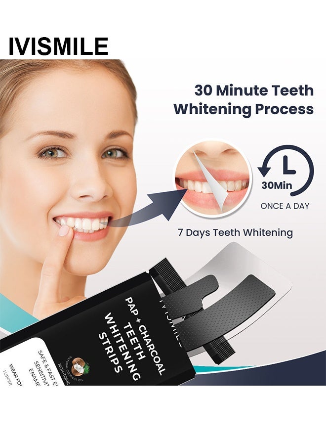 إيفيسميل شرائط تبييض الأسنان ، 28 شريطا فرديا لتبييض الأسنان الحساسة ، مجموعات تبييض الأسنان الآمنة الاحترافية ، شريط تنظيف الأسنان لإزالة شريط الأسنان المصفرار بسرعة - Image 3