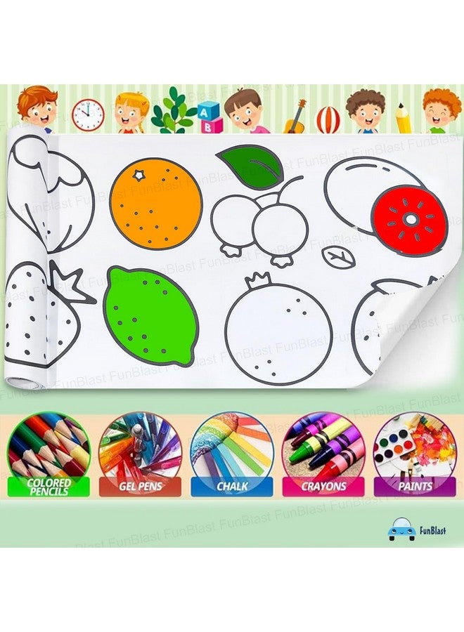 FunBlast Children's Drawing Roll, Coloring Paper Roll for Kids, 30 X 300Cm DIY Painting Drawing Paper Roll, Sticky Kids Art Roll, Early Educational Toys for Kids (Sweets-Theme) - Image 4