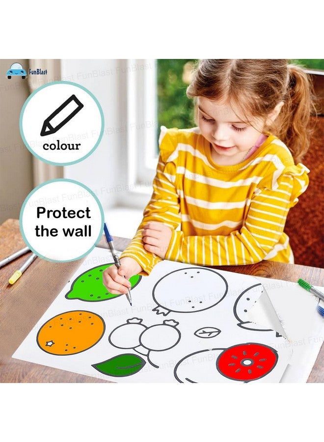 FunBlast Children's Drawing Roll, Coloring Paper Roll for Kids, 30 X 300Cm DIY Painting Drawing Paper Roll, Sticky Kids Art Roll, Early Educational Toys for Kids (Sweets-Theme) - Image 5