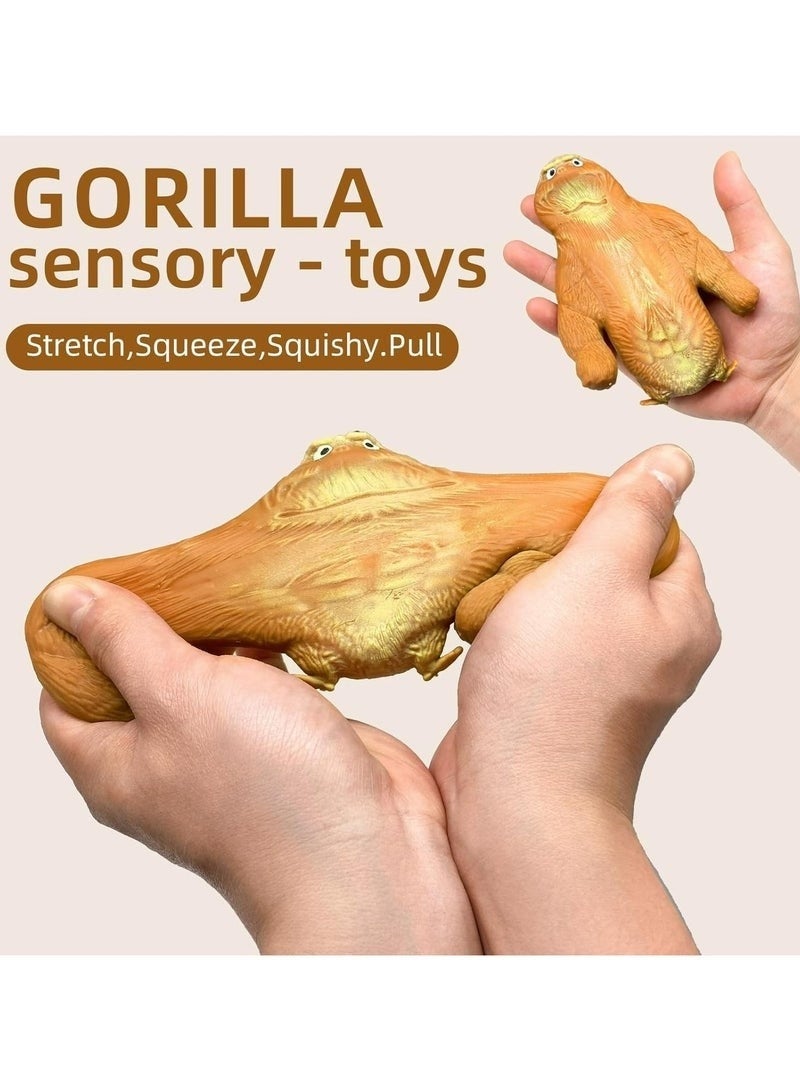 Monkey Squishy Toy – Jumbo Stretchy Gorilla Stress Relief Fidget Toy – Soft, Slow-Rising, Kawaii Animal-Inspired Novelty Gift for Kids & Adults – Anti-Anxiety Sensory Play Accessory - Image 2