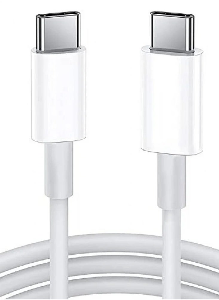 Devon - Type-C to Type-C cable compatible with iPhone 16 and all devices with a Type-C port, white - Image 1