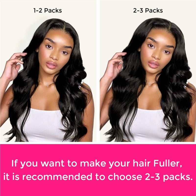 Lashey Clip in Hair Extensions 150g Body Wave Seamless Clip in Hair Extensions Natural Black Real Human Hair 24 Inch Long Clip in Hair Extensions PU Soft Invisi Edge Clip in Hair Extensions for Women - Image 5