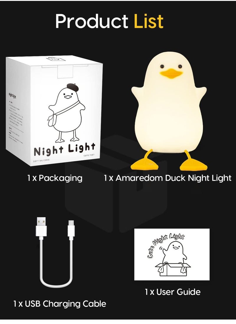 XiuWoo - Night Light for Kids with 2 Color Changing Mode and Dimming Function, Rechargeable LED Night Light with 20 Minutes Timer and Tap Control - Image 1