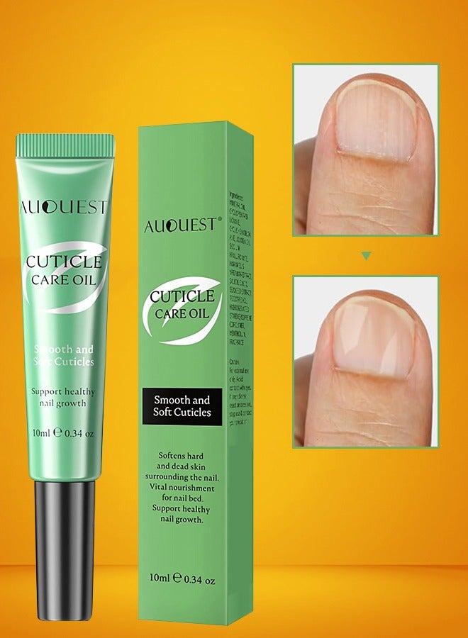 AuQuest Nail Cuticle Oil Care with Smooth & Soft Cuticles Brush for Nail Repair Care Treatment Cuticle Oil Pen Nails Moisturizer Manicure Nourish Oil Support Healthy Nail Growth - Image 1