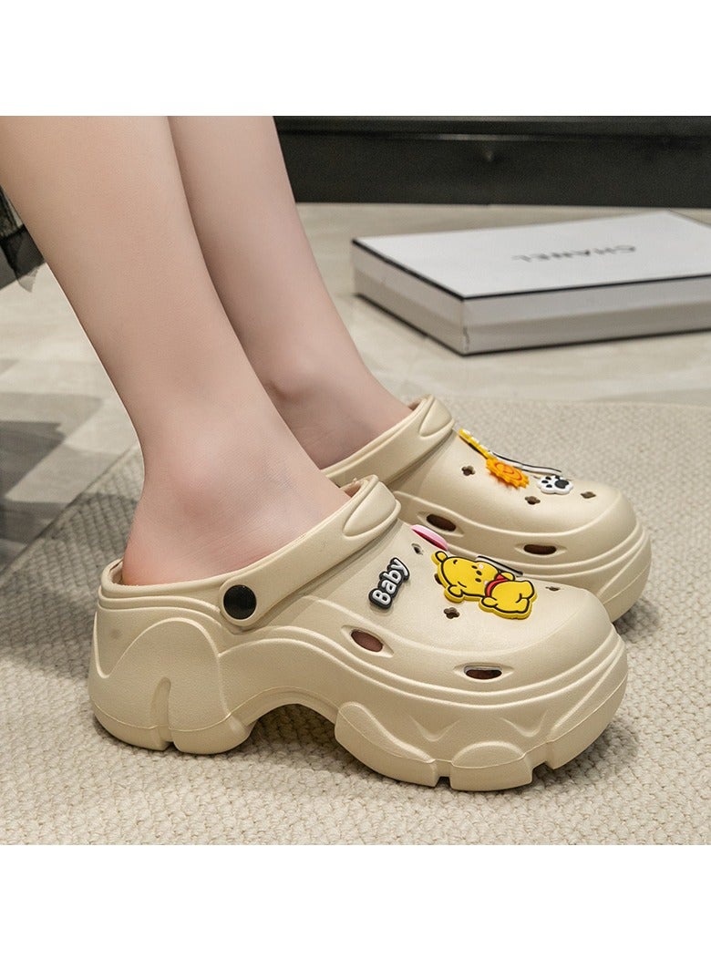Women's Sandals for Fashion Winnie the Pooh Sandal with Non-slip Soles Thick Sole Beach Breathable perforated shoes Slipper Breathable Slip-on Sandal Women's House Flat Slipper for Indoor & Outdoor  - Image 4