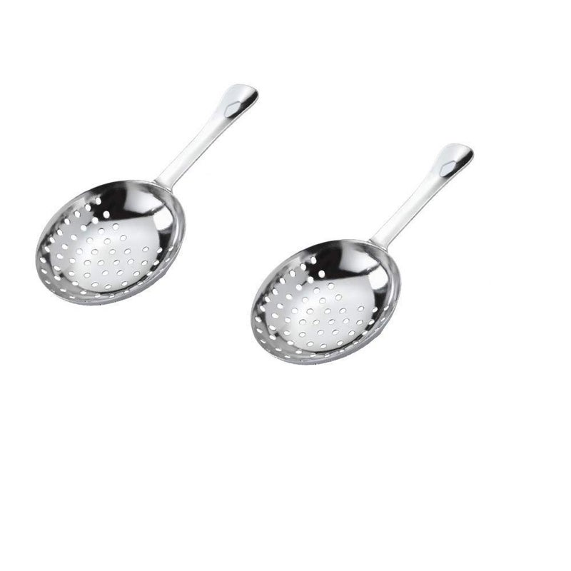 NJ NCO Julep Strainer, Stainless Steel Cocktail Strainer, Bar Strainer, Drink Strainer, Bartender Supplies/Bar Accessories - 2 Pcs Set - Image 1