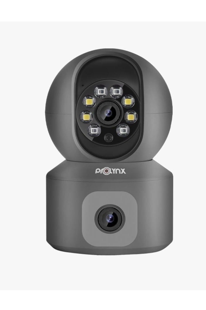 Prolynx 4MP Dual Lens WI-FI Security Camera for Home - 360° Pan & Tilt, Color Night Vision, Black (PL-DWC44)