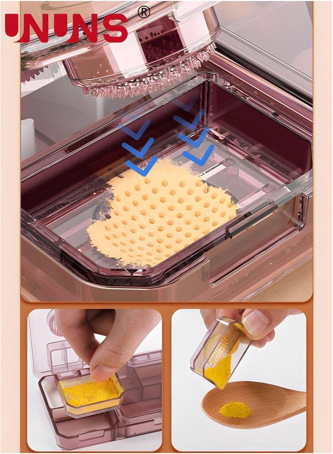 UNUNS Pill Organizer Case,Portable 4 Compartment Pills Case With Cutting And Grinder Function,For Vitamins,Fish Oils,Supplements,Medication - Image 4