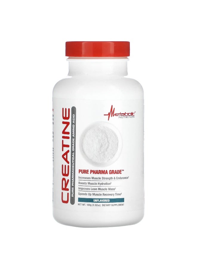Metabolic Nutrition Metabolic Nutrition, Creatine, Unflavored, 3.52 oz (100 g)  - Image 1