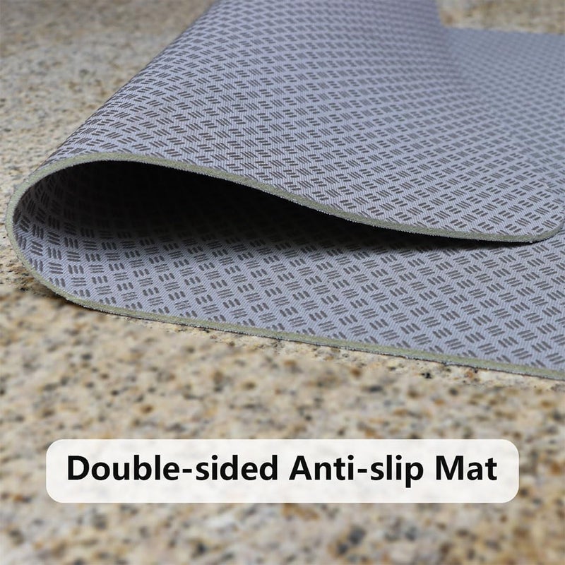 Legnowit Double-Sided Non Slip Mat for Stepper Exercise Machine & Under Desk Mini Elliptical Exercise Equipment, Small Workout Floor Protection Mat for Seated Pedal Exerciser, Indoor Cycling Bike - Image 2