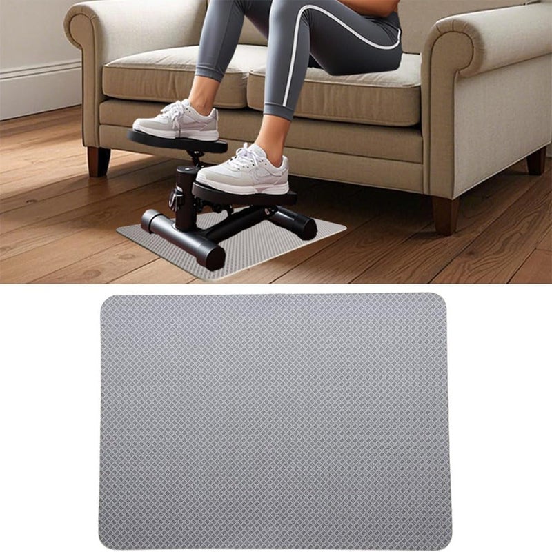 Legnowit Double-Sided Non Slip Mat for Stepper Exercise Machine & Under Desk Mini Elliptical Exercise Equipment, Small Workout Floor Protection Mat for Seated Pedal Exerciser, Indoor Cycling Bike - Image 1