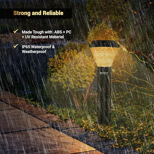 Dylect® Luxe Decorative Solar Light for Garden Outdoor, Terrace, Lawn, Resort, Multi Color LED, IP65 Waterproof, Solar Pillar Light with Wireless Remote - Ground Mount, Auto On-Off (Cone Shape) - Image 3