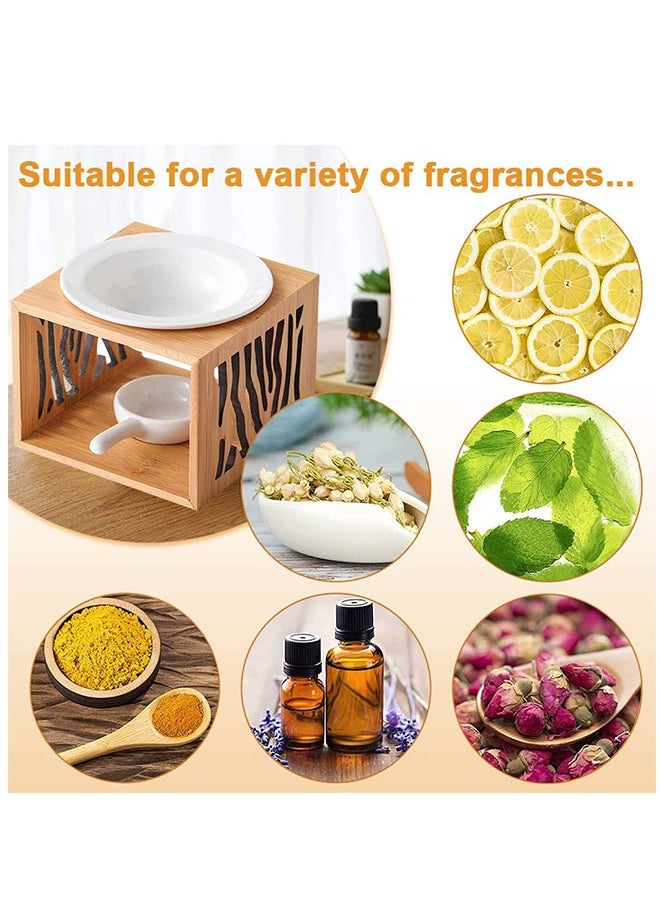 Muyixin Essential Oil Burner Wax Melt Warmer Tealight Candle Holder Bamboo Scented Wax Melt Burner, Aromatherapy Aroma Diffuser Burner for Home Bedroom Decor Housewarming Gift  - Image 4