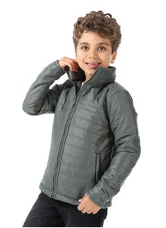 Andora Boy's Waterproof Padded Jacket With Fur  - Image 2