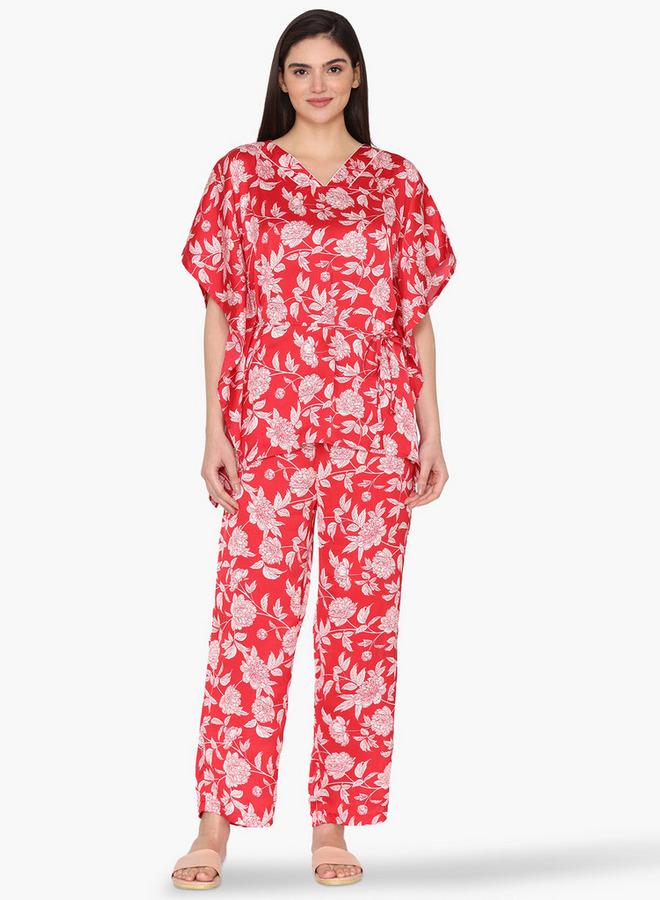 Zivame All-Over Floral Print Pyjama Set - Image 1