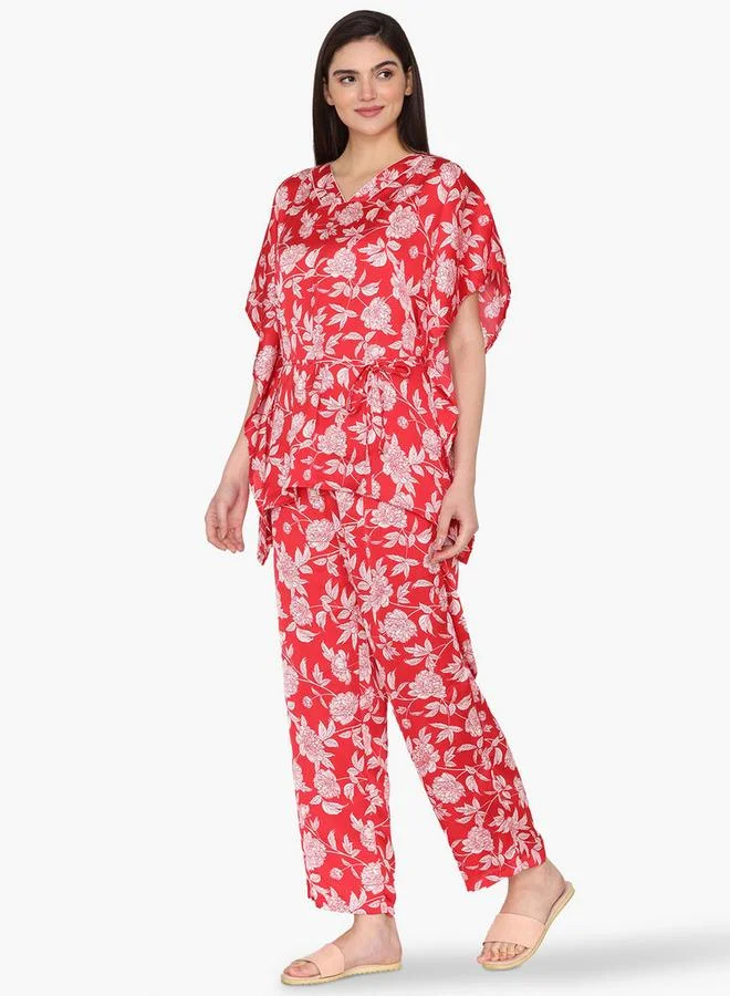 zivame Zivame All-Over Floral Print Pyjama Set