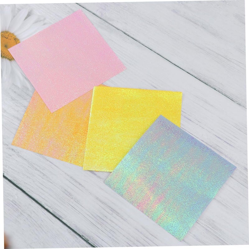 150Pcs Pearlescent Shining Folding Paper DIY Craft Paper for Random Colors for Origami Card Making and Creative Projects - Image 2