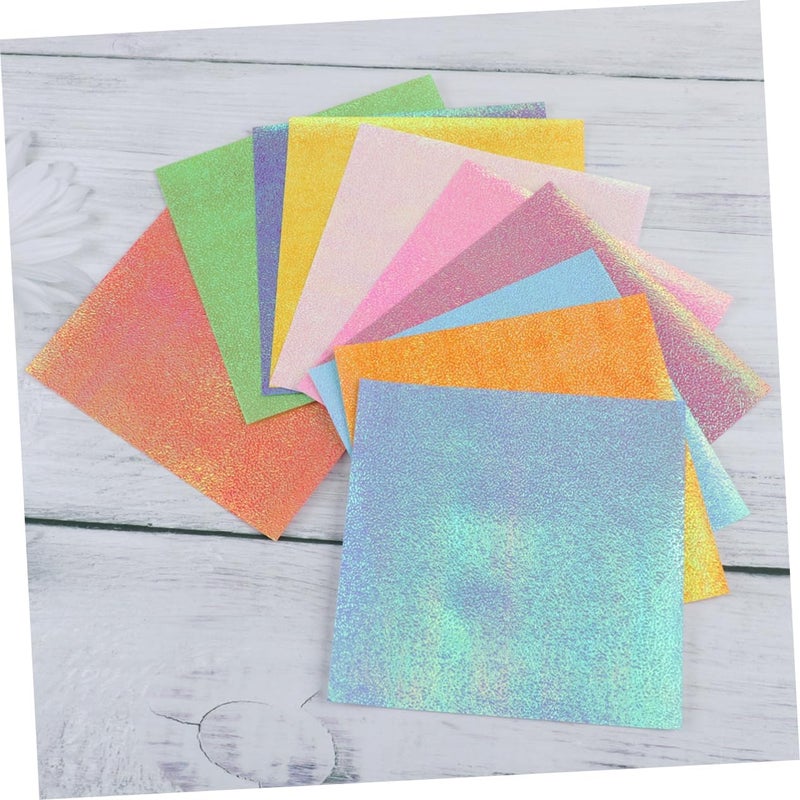 150Pcs Pearlescent Shining Folding Paper DIY Craft Paper for Random Colors for Origami Card Making and Creative Projects - Image 4
