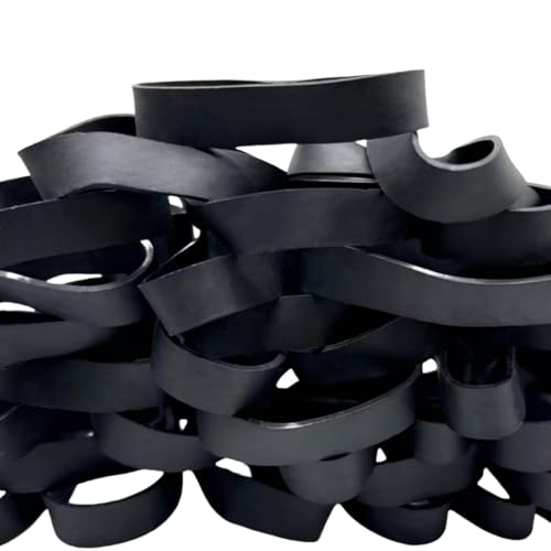 YUNLOVXEE Thick Rubber Bands Heavy Duty - Black Wide Strong Elastic Industrial Tactical Rubber Bands with UV Heat Cold Resistant for Survival Camping (#84-50P-2) - Image 1