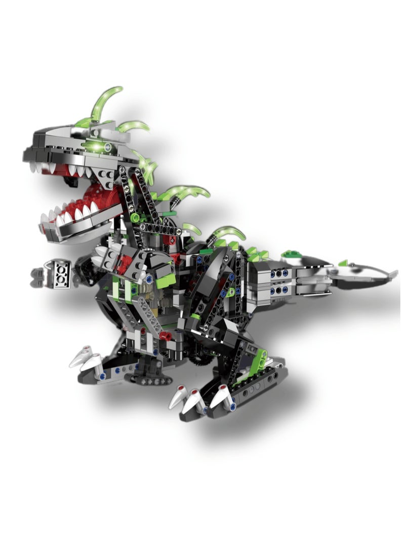 Generic 2 in 1 of 2 Ways Control DlY Building Block Set Toys of Dinosaurs Robot  - Image 1