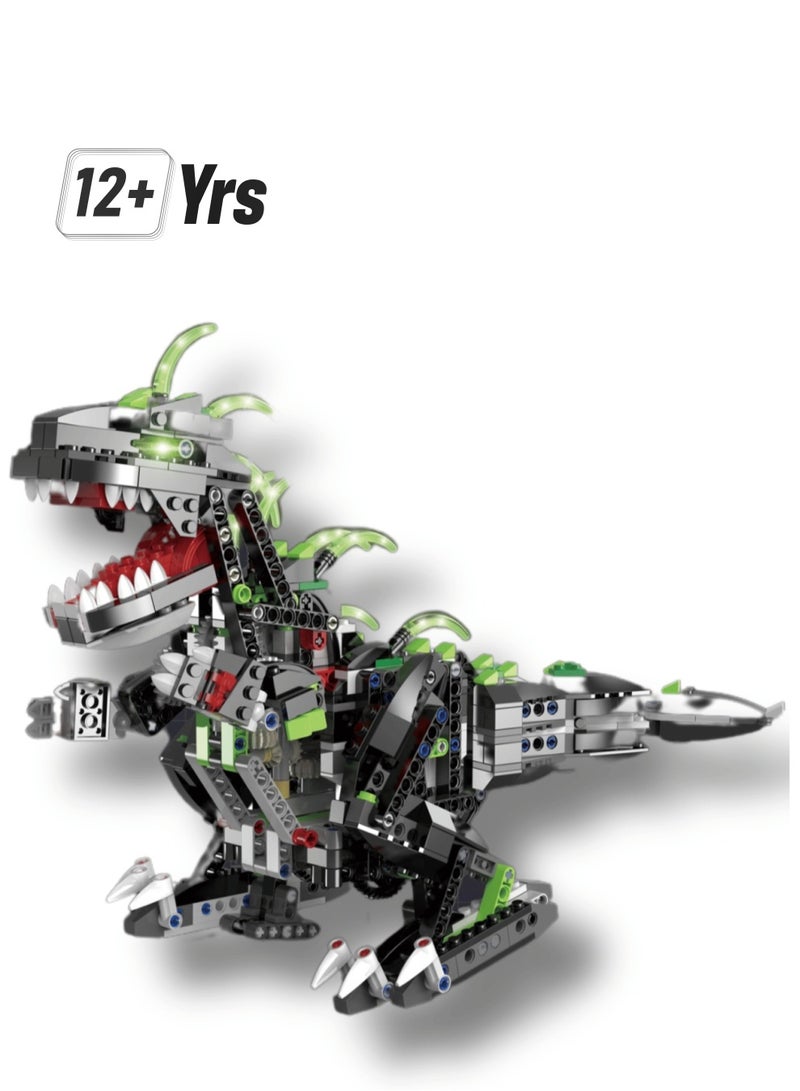 2 in 1 of 2 Ways Control DlY Building Block Set Toys of Dinosaurs Robot  - Image 1
