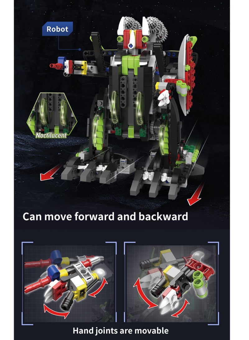 2 in 1 of 2 Ways Control DlY Building Block Set Toys of Dinosaurs Robot  - Image 4