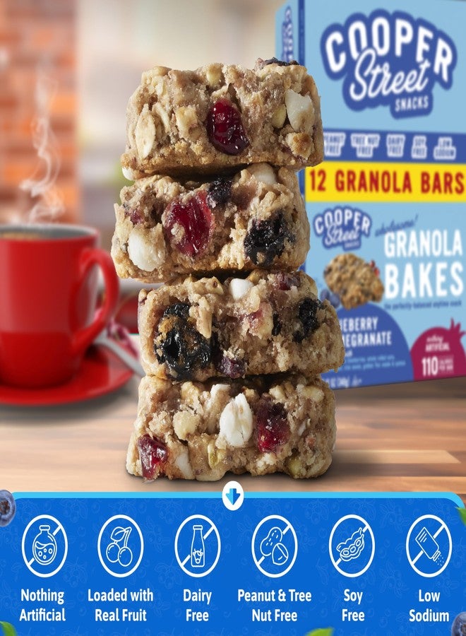 Cooper Street Blueberry Pomegranate Granola Bakes (24 bars) - Individually Wrapped Soft and Chewy Breakfast Granola Bars - Nut, Dairy & Soy Free - Great As Kids Snacks For School, Hiking Or Lunchbreak - Image 3