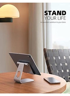 Lamicall Tablet Stand Adjustable Tablet Stand Holder Desktop Dock Cradle Compatible With Ipad Pro 12.9 11 Air 4 10.9 Mini 7.9 Switch Galaxy Tab And More 4 13 Inch Devices Silver  - Image 2